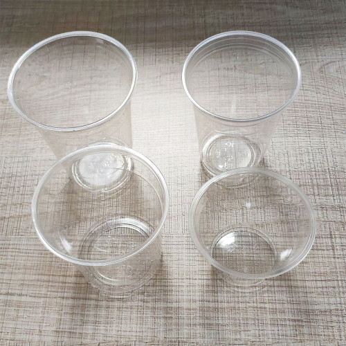 Transparent PET cups thermoforming with flat lids