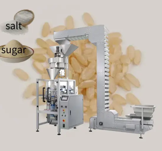 Automatic Vertical Form Fill Seal Packaging Machine for Rice, Salt, Nuts, Coffee Beans, and Sesame Seeds