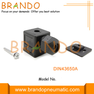 DIN43650A waterdichte zwarte solenoïde klepconnector