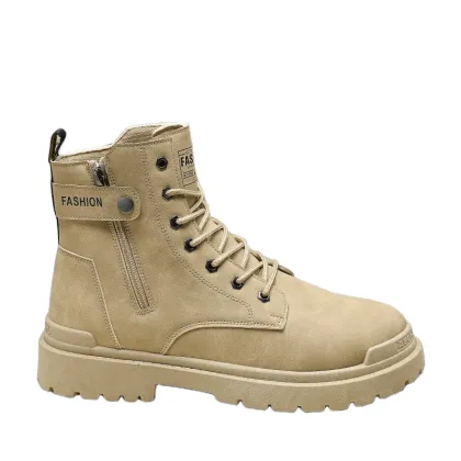 Men's Autumn Winter Leather Boots: Casual Work & Martin Boots