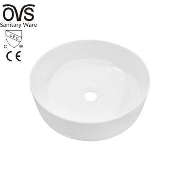 Bilik mandi moden Porselin lavabo sinki - OVS CE CUPC Glossy White Counter Art Basin