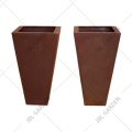 Rusty Garden Square Metal Planter