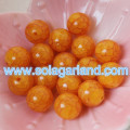 8/10/12/14/16/18/20 MM Acrylic Crystal Amber Color Beads Yellow Crack Crystal Round Beads