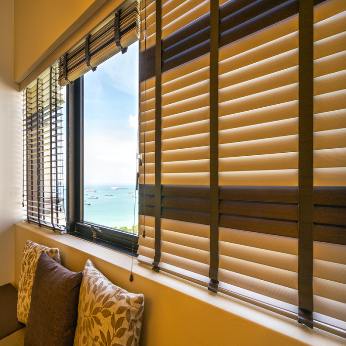 Verschiedene Stil- und Größe fertige horizontale Jalousien