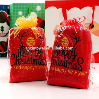 chinese manufacturers red thick cotton jacquard gift face towel