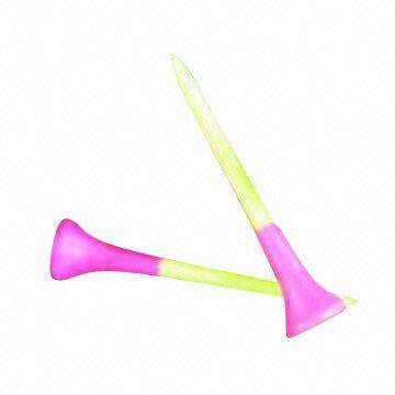 Rubber Top Golf Tees, Customized Colors and Logos are Accepted
