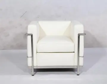White Leather Le Corbusier LC2 Chair Replica