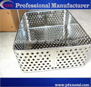 stainless steel medical disinfect basket/nursing care disinfection basket
