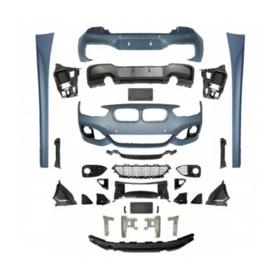 BMW 1 Series F20 Two Door Auto Body System - Front Bumper Assembly with Grille, Hood, Side Skirts to M2C