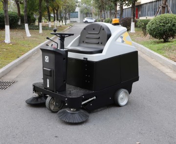 Potente barredora eléctrica para limpieza comercial