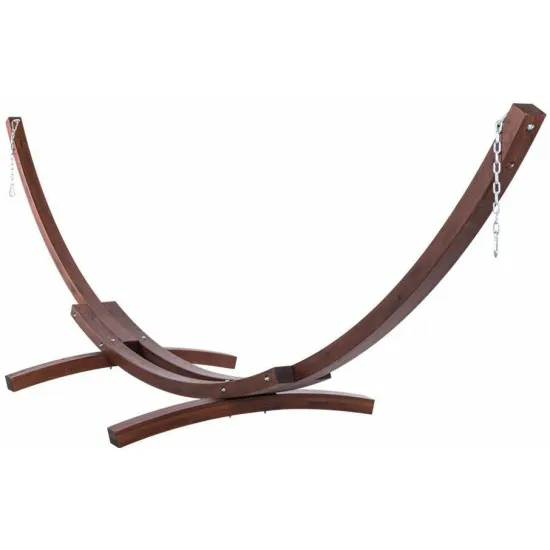 Danlong 14 Foot Wooden Hammock Stand: Durable Arc Frame with Included Hooks and Chains