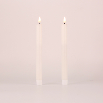 White Paraffin Wax 3d flame Taper Candle