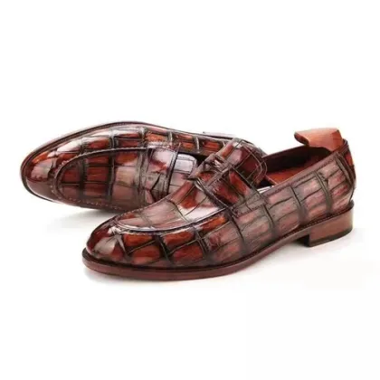 Imported Crocodile Leather Business Shoes Men's Leather Craft Youth Formal Shoes