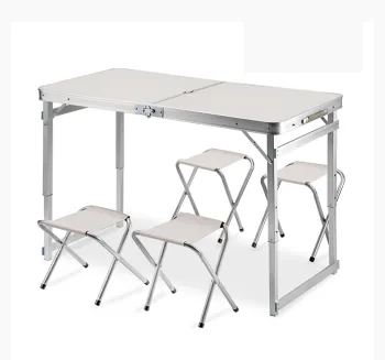 Aluminum Picnic Set for Sale: 4 Chair and Table Outdoor Beach Outside Folding