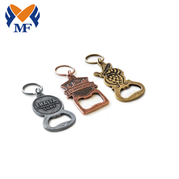 Metal Customised Bottle Opener Keychain With Logo