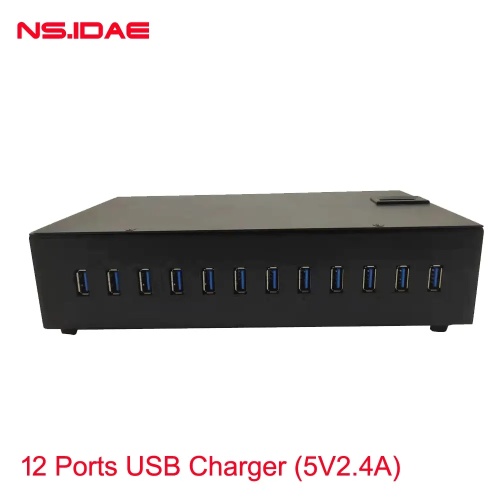 12-Port Family-Sized Desktop USB Rapid Charger