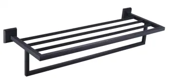 Bathroom Matte Black Towel Rack