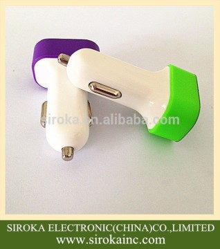 Hot selling 3 USB ports cellphone car charger,portable USB cellphone charger adapter for Samsung for Apple iPhone