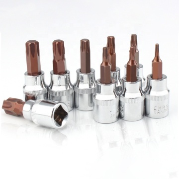 Professional Hex Socket Sleeve and Ratchet Set for Car Repair - Cr-V Steel, 1/2\" & 3/8\" Square Drive