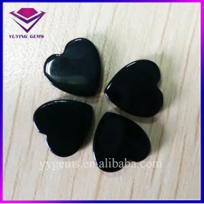 Heart Agate Gemstone Black Natural Onyx Stone Jewelry