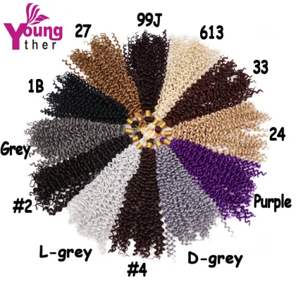 Kinky Curly Hair Water Wave Crochet Twist Hair High Quality Synthetic Afro  Rsa Attachment Braiding Hair