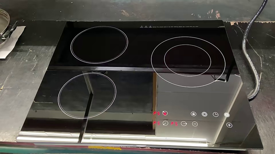 Built In 5 Plate Induction Hob Electric Stove 6800W Induction Cooktop 240V Power Boost Burners Induction Cooker