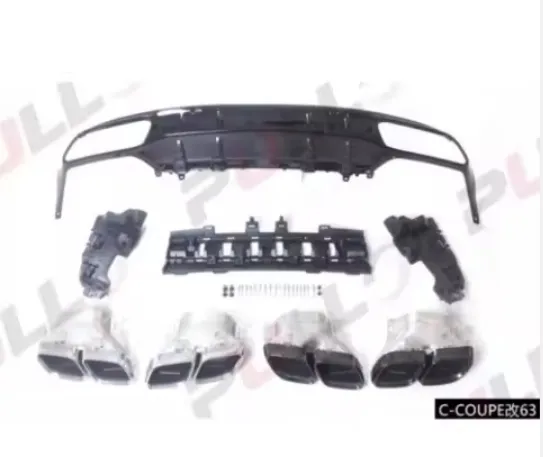 Mercedes-Benz C-Class W205 Coupe 2014-2021 Rear Diffuser and Exhaust Pipe Kit