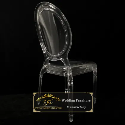 Wholesale Clear Stackable Plastic Louis XVI Dining Chairs