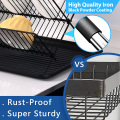 black folding dish rack