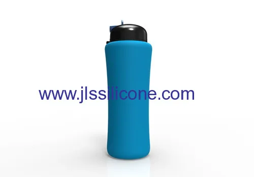 Smart Silicone Sport Water Bottle With Flip Straw 
