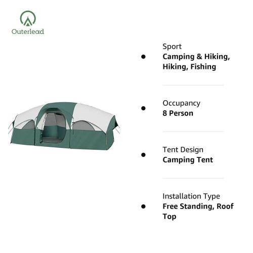 cabin tents for camping 8 Person Camping Cabin Tents with Divided Curtain Supplier