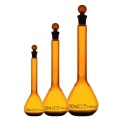 Amber Glass Volumetric Flask med stoppare 500 ml