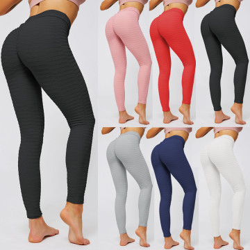 Gym Sport Leggings Fitness femme Butt Lift Elastic Pants Push Up sports wear лосины для фитнеса @E