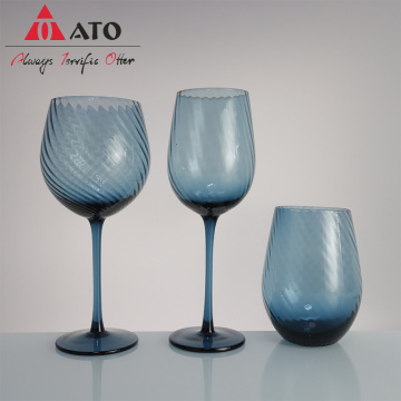 ATO glass colored red wine glasses with stem