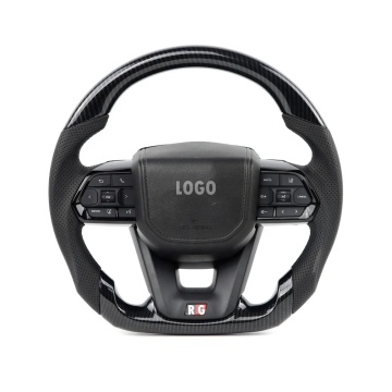 Black Button GR Style Carbon Fiber Steering Wheel for Toyota LAND CRUISER 200