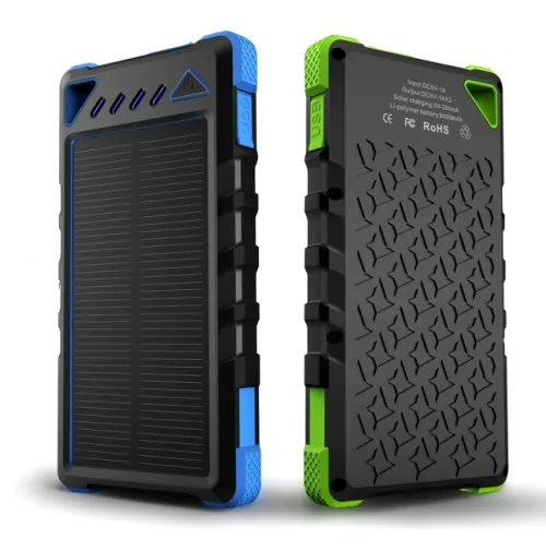 Dual USB Portable Waterproof Solar Charger External Battery Power Bank