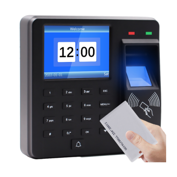 M10H Access Control Reader with Fingerprint Recognition, RFID, and Multilingual Support for 1000 Employees