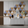 Painéis de parede decorativos acústicos PET para sala de beleza