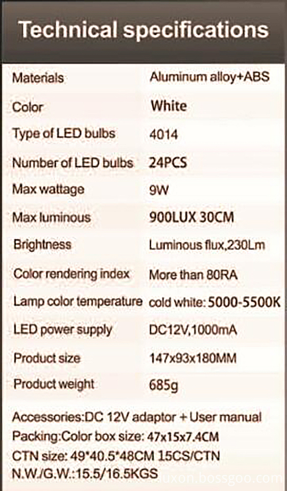 Energy Saving 9w Led Table Lamp