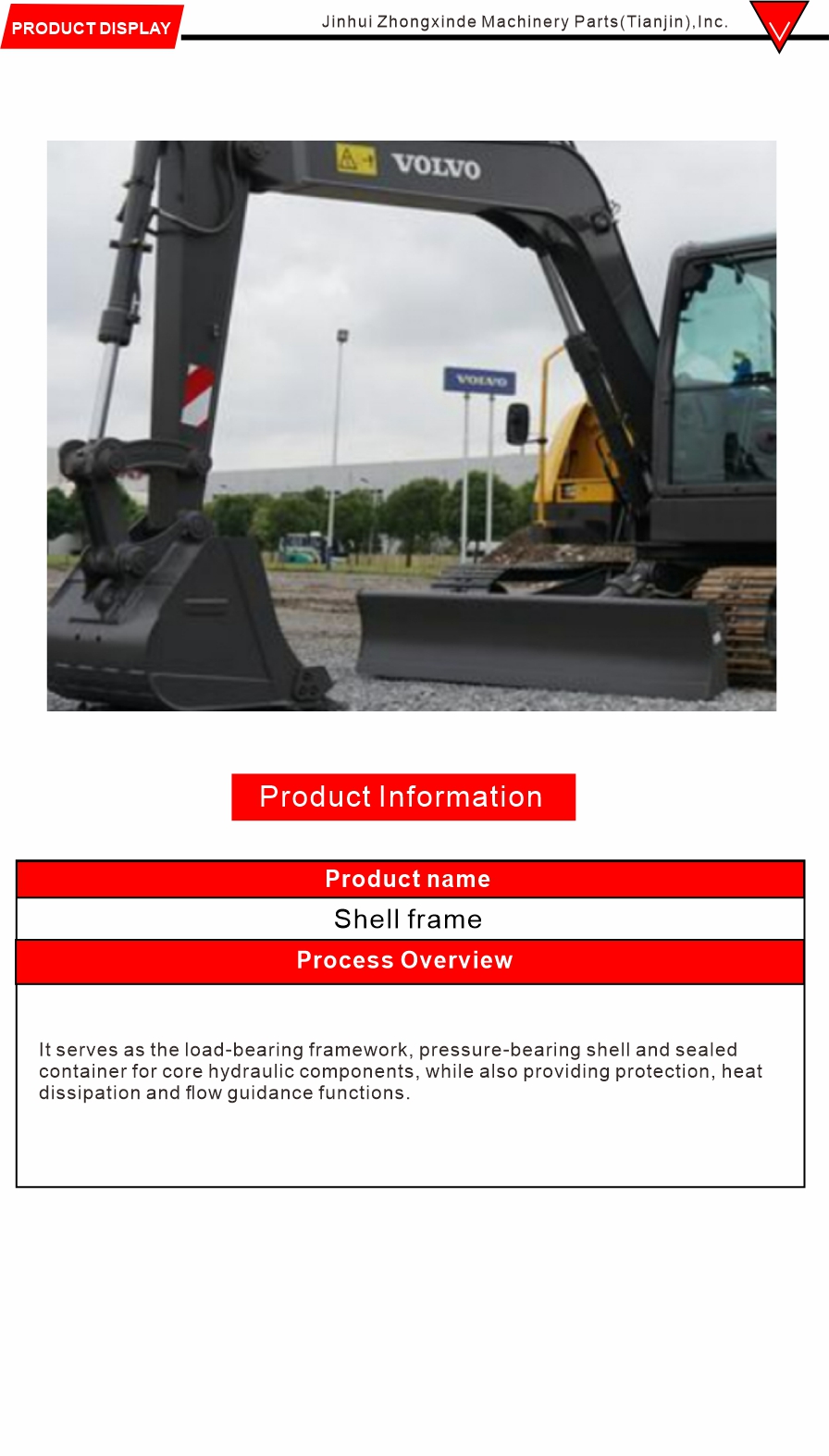 Heavy Duty Excavator Frame