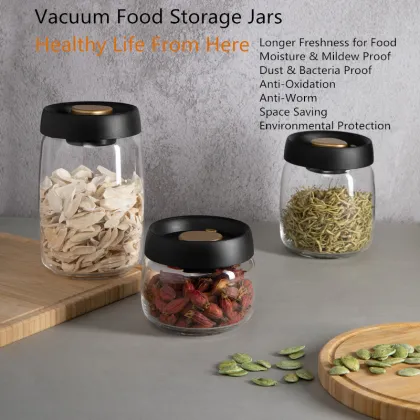 Storage Food Glass Coffee Rice Vacuum Pump Canister