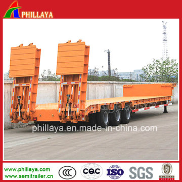 Gooseneck Platform Heavy Duty Lowbed Semi Trailer / Flatbed Trailer