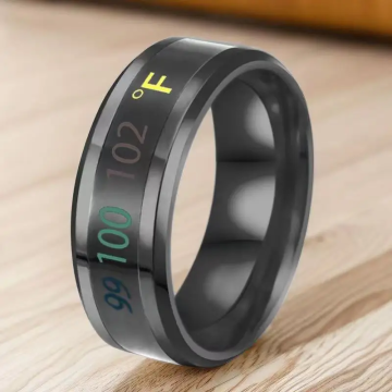 NFC Smart Finger Ring: Temperature, Heart Rate, and Blood Oxygen Health Tracker for Men and Women