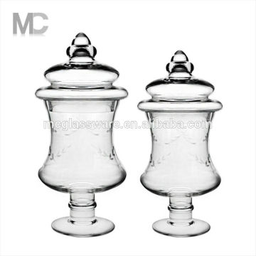 Cheap Handmade Home Decoration Large Clear Glass Storage Jar With Lid