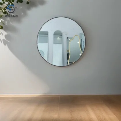 30Inch Round Green Metal Frame Circle Wall Mirror