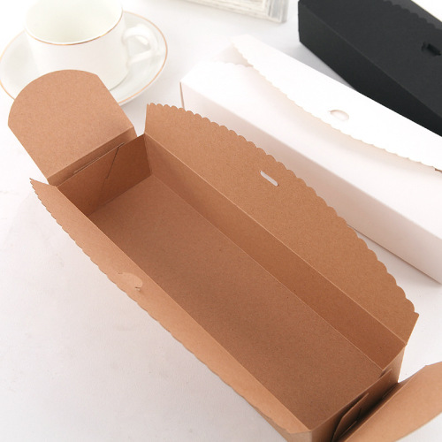 焼かれた食品包装のクラフト紙の注文のマカロン ビスケットのギフト用の箱