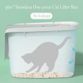 Caixa de areia de gato ecológica com capa de flip
