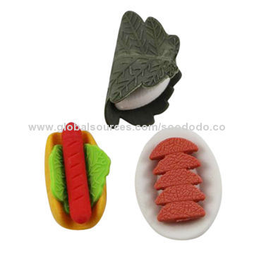 3D Sushi-shaped Food Eraser, Cheap/Wholesale/Promotional/Gift/Cartoon/Customized/Mini/Puzzle/School