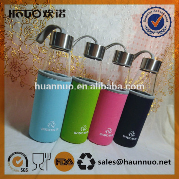 2016 New water bottle promotion custom logo glass fruit infuser water bottle BPA free