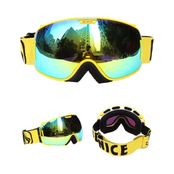 High-Quality Toric Lens Snow Goggles with Elastic Strap - Anti Fog & UV Protection